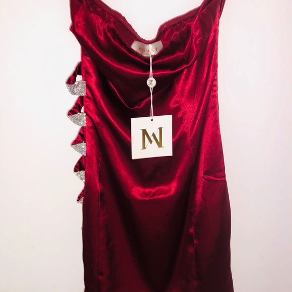 MESHKI ALESSIA DIAMANTE PANEL MINU DRESS - Picture 2 of 3